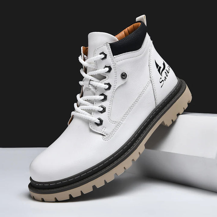 Handmade Men Ankle Boots Leather Hiking Winter Anti Slip Sneakers