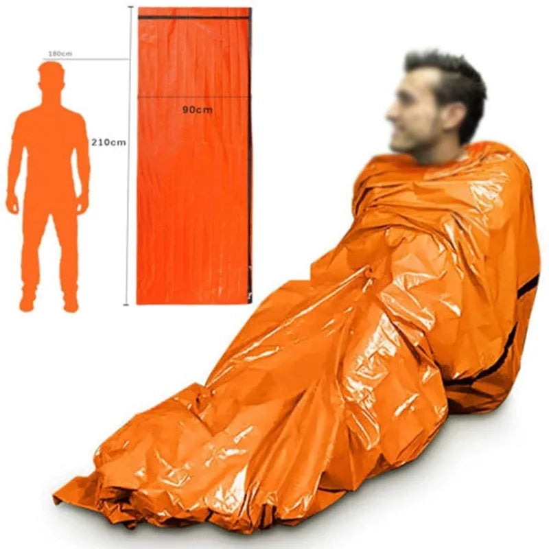 Waterproof Emergency Sleeping Bag Survival Mylar Thermal Camping Rescue Gear