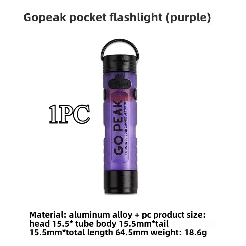 Pocket Mini LED Flashlight Key Clip Outdoor Emergency Survival Light