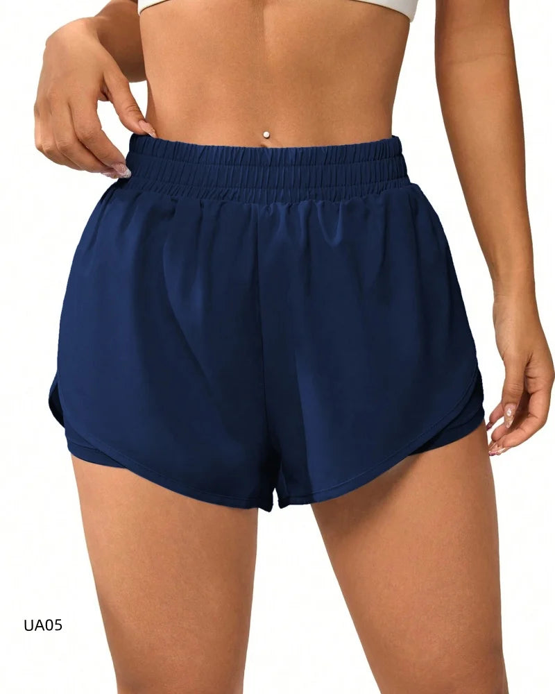 Women’s 2 in 1 Flowing Quick Dry Running Yoga Gym Shorts