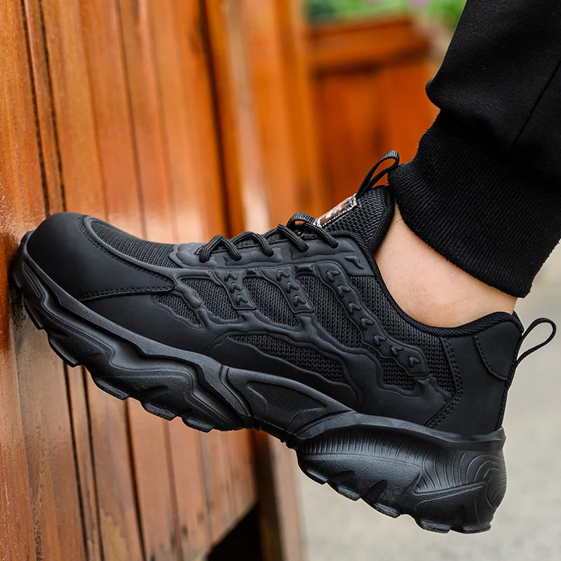 Men Work Safety Shoes Lightweight Anti Puncture Breathable Protective Sneakers