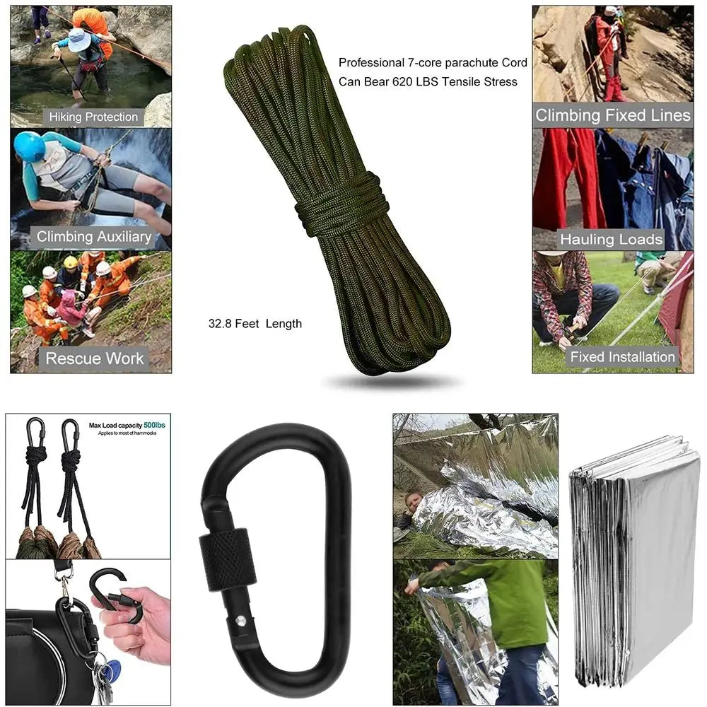 Professional Survival Kit Camping Tactical First Aid Emergency Adventure Gear