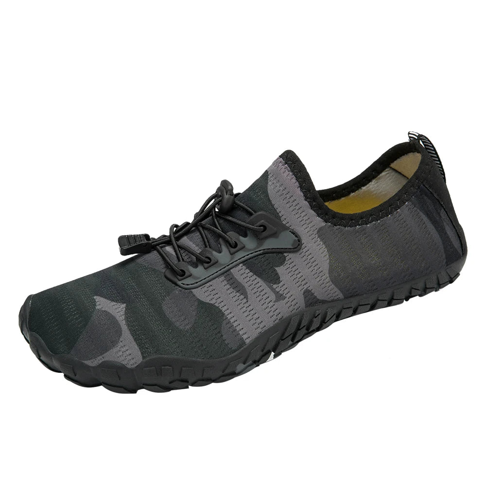 Wide Toe Barefoot Shoes Unisex Aqua Beach Sports Sneakers Black