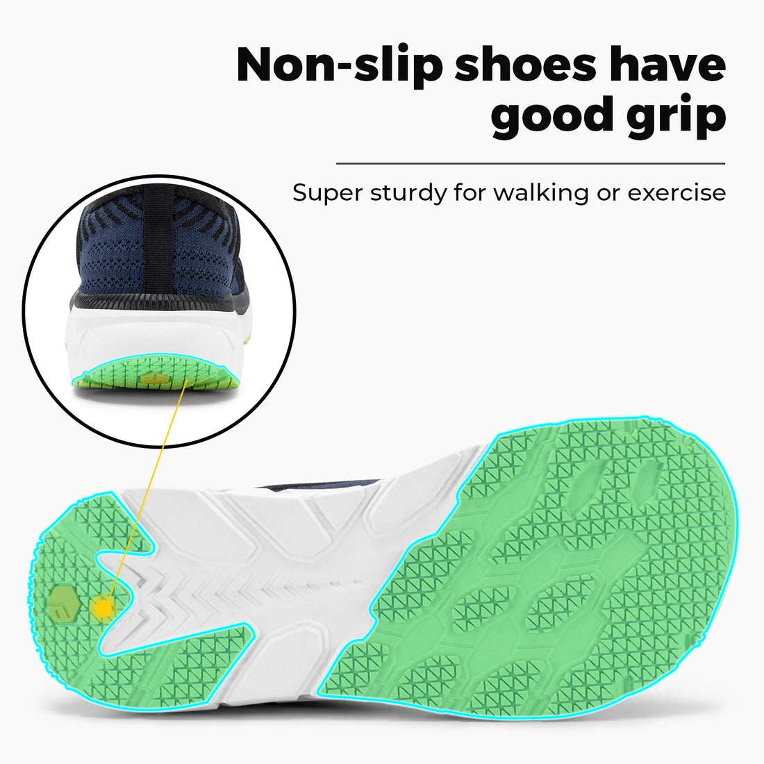 FitVille Wide Toe Box Running Shoes Men Cushioned Non Slip