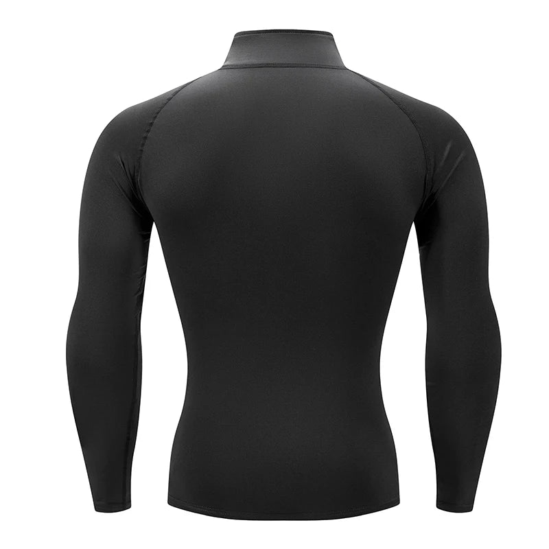 Men’s Slim Fit Long Sleeve Gym Compression Running Sports Shirt