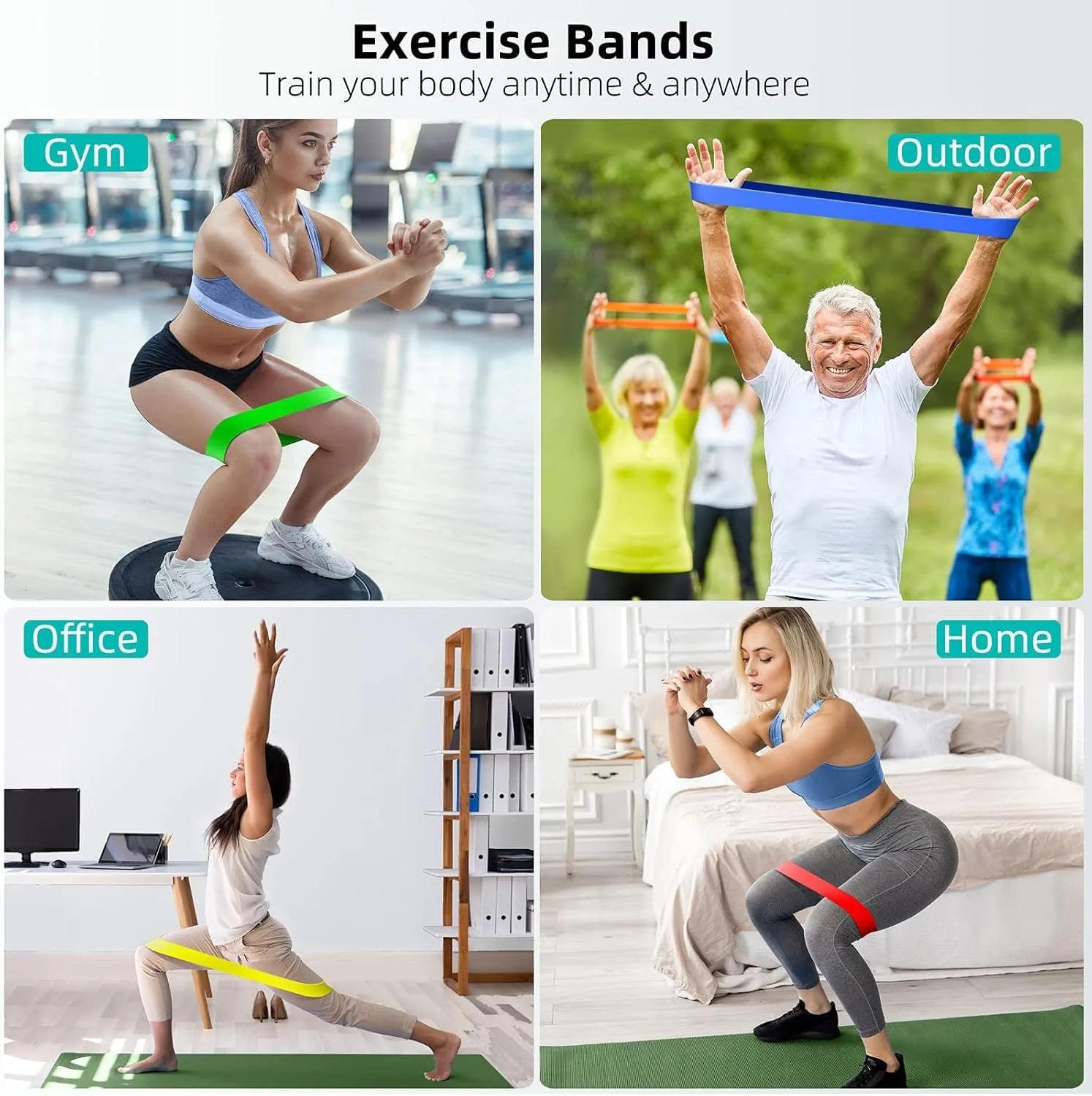 Resistance Bands Set Loop Bands Strength Training Fitness Yoga