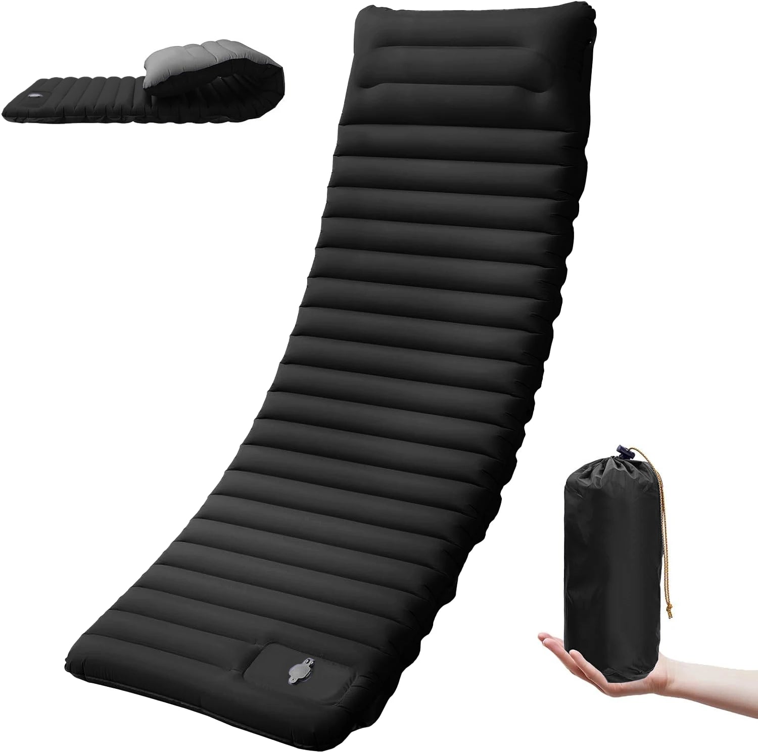 4 Inch Self-Inflating Camping Sleeping Pad Thick Outdoor Hiking Mat