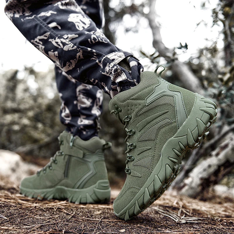 Tactical Combat Boots Men Outdoor Hiking Anti Wear Training Shoes