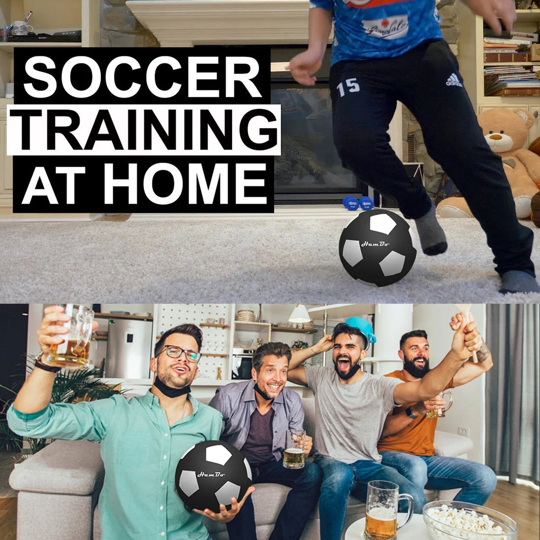 Silent Foam Football Indoor No Noise Bouncing Soccer Training Ball