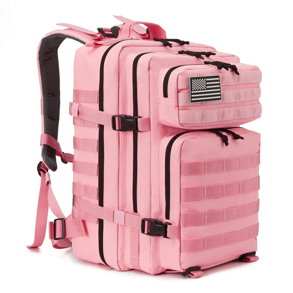 45L Tactical Backpack Large Capacity MOLLE Hiking Camping Outdoor Bag