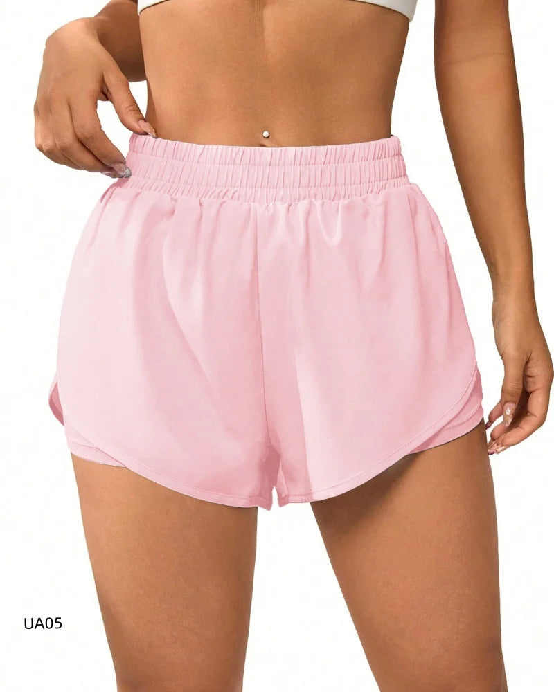 Women’s 2 in 1 Flowing Quick Dry Running Yoga Gym Shorts