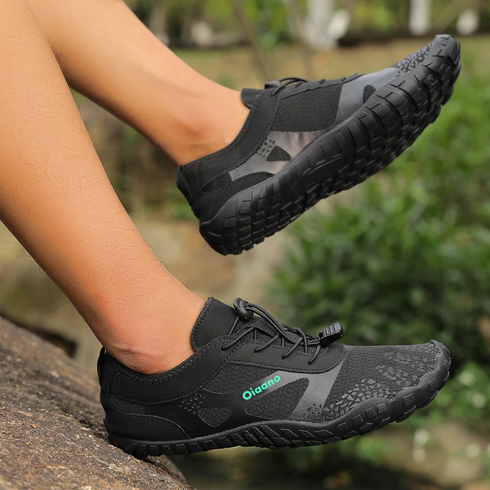 Wide Toe Barefoot Shoes Unisex Aqua Beach Sports Sneakers Black