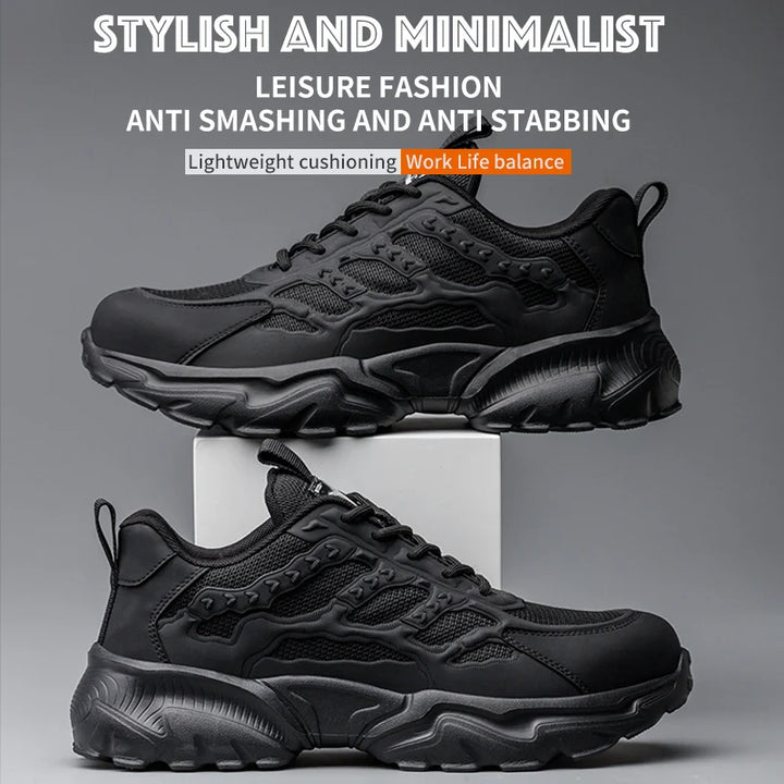 Men Work Safety Shoes Lightweight Anti Puncture Breathable Protective Sneakers