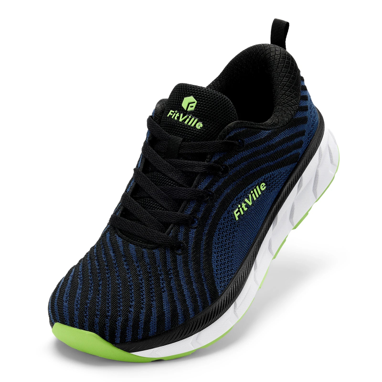 FitVille Wide Toe Box Running Shoes Men Cushioned Non Slip