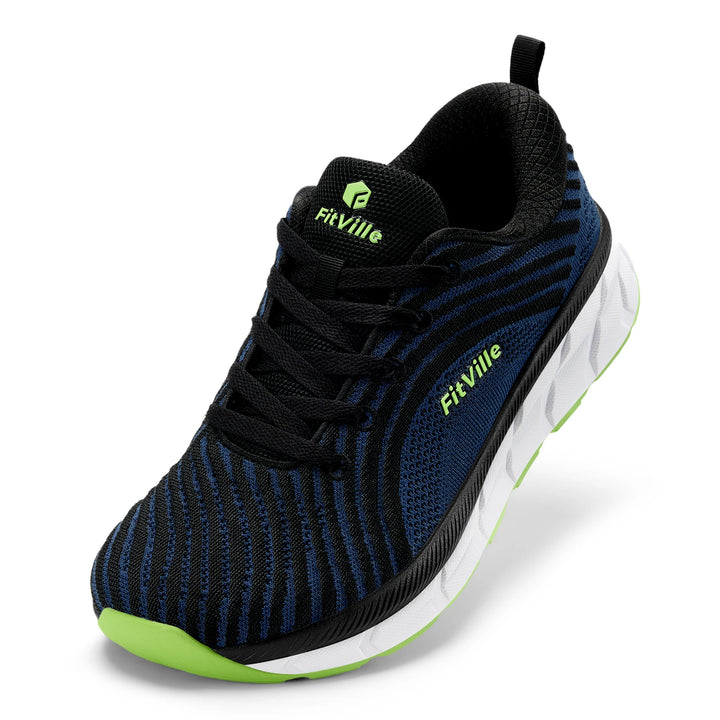 FitVille Wide Toe Box Running Shoes Men Cushioned Non Slip