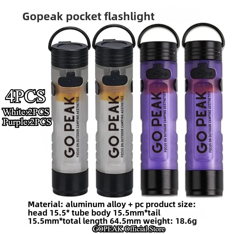 Pocket Mini LED Flashlight Key Clip Outdoor Emergency Survival Light