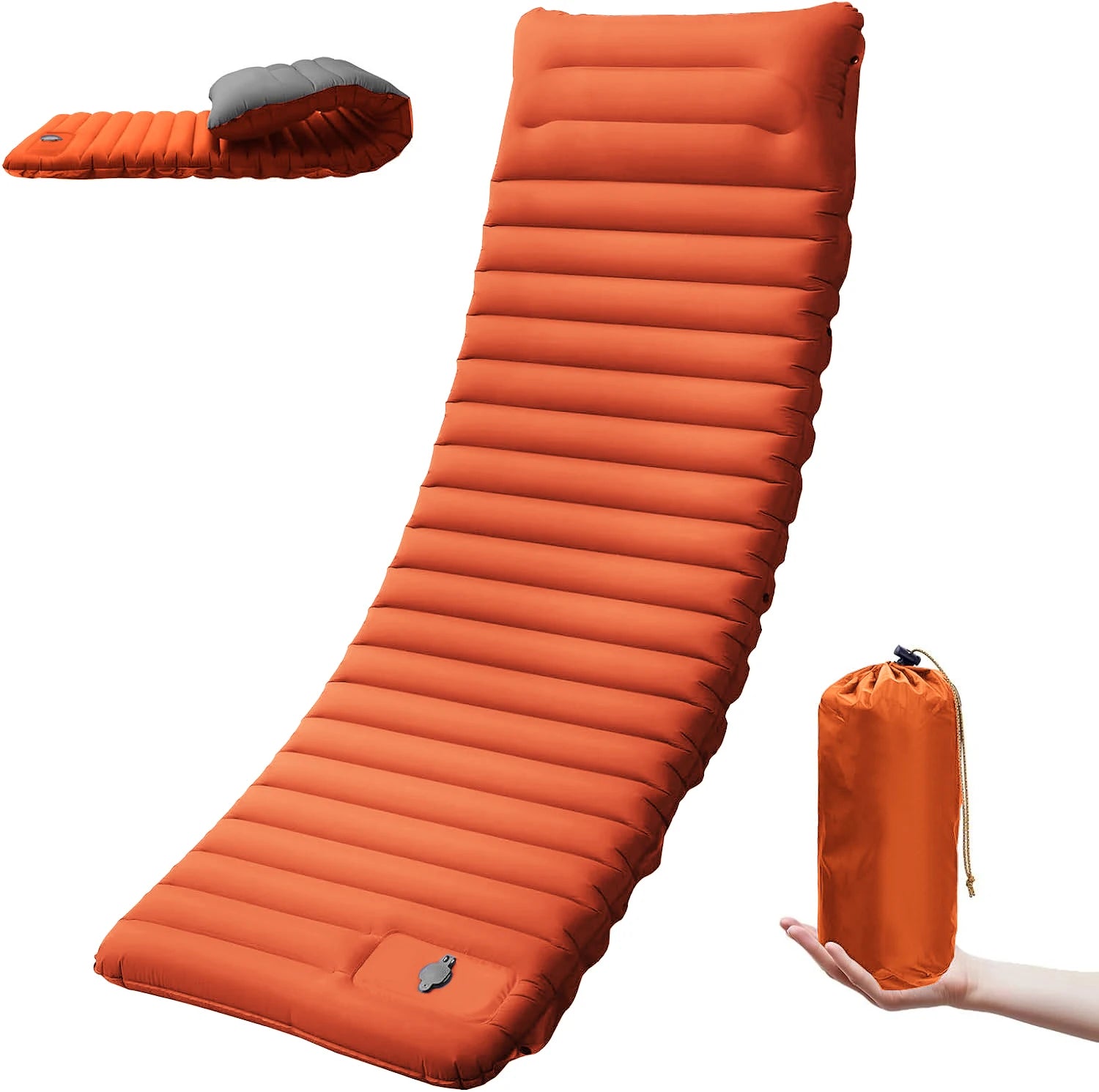 4 Inch Self-Inflating Camping Sleeping Pad Thick Outdoor Hiking Mat