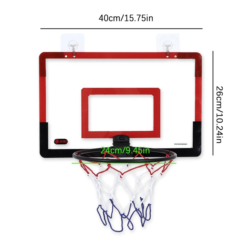 Mini Indoor Basketball Hoop Door Wall Mounted Kids Adults Game