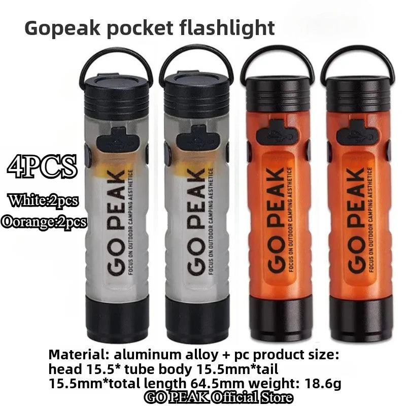 Pocket Mini LED Flashlight Key Clip Outdoor Emergency Survival Light