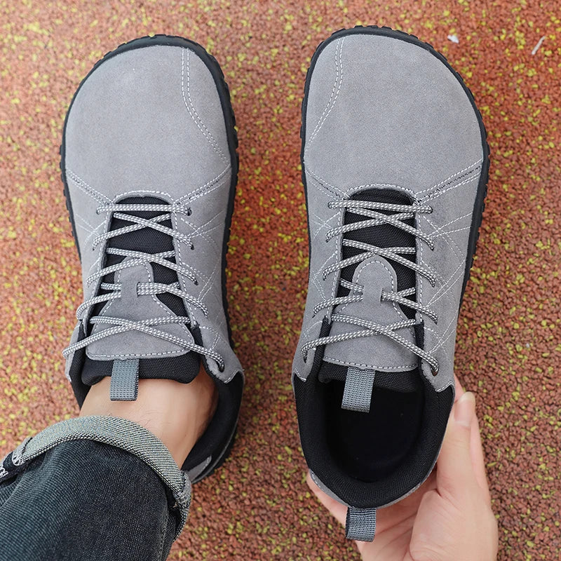 Wide Toe Barefoot Hiking Shoes Men Breathable Minimalist Walking Sneakers
