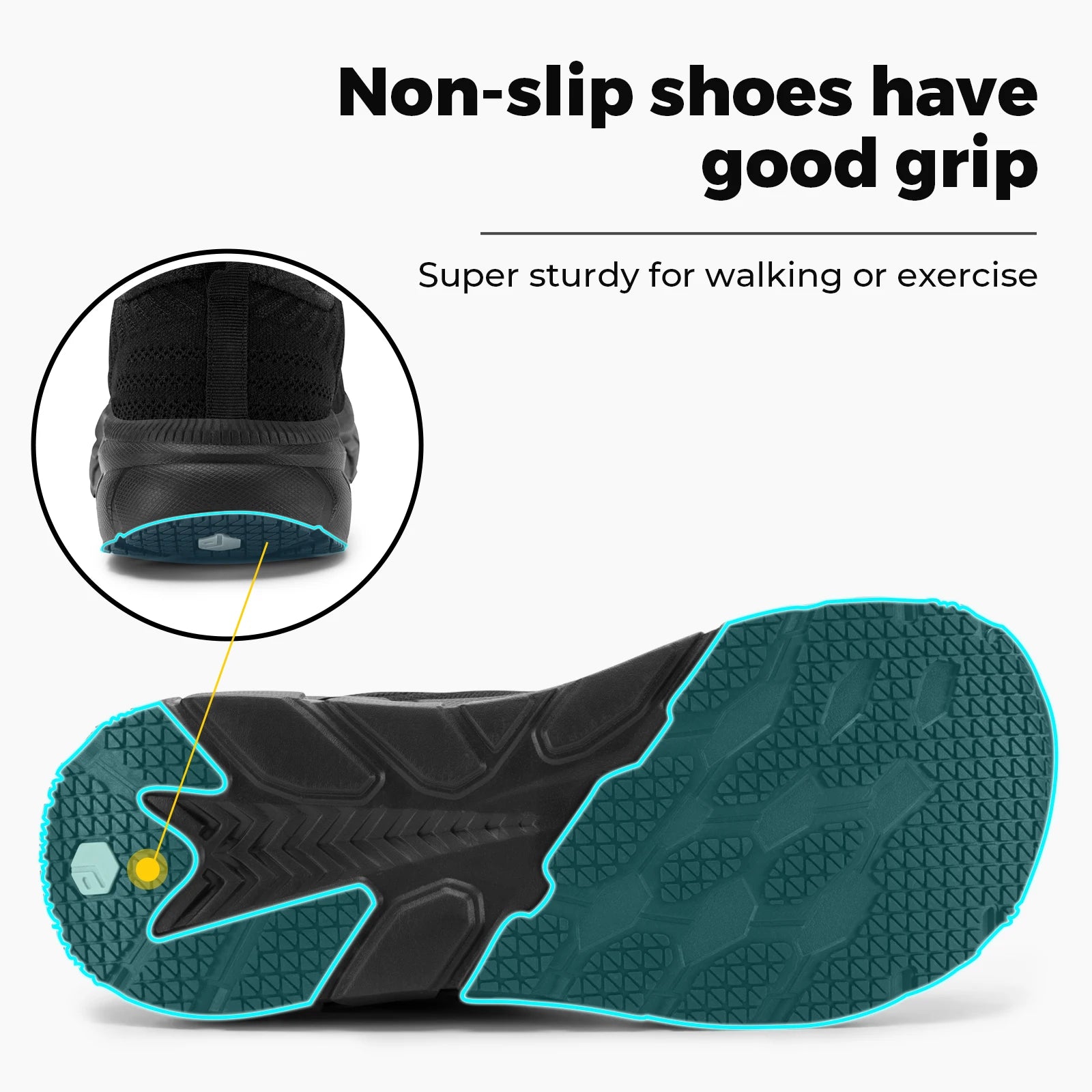 FitVille Wide Toe Box Running Shoes Men Cushioned Non Slip