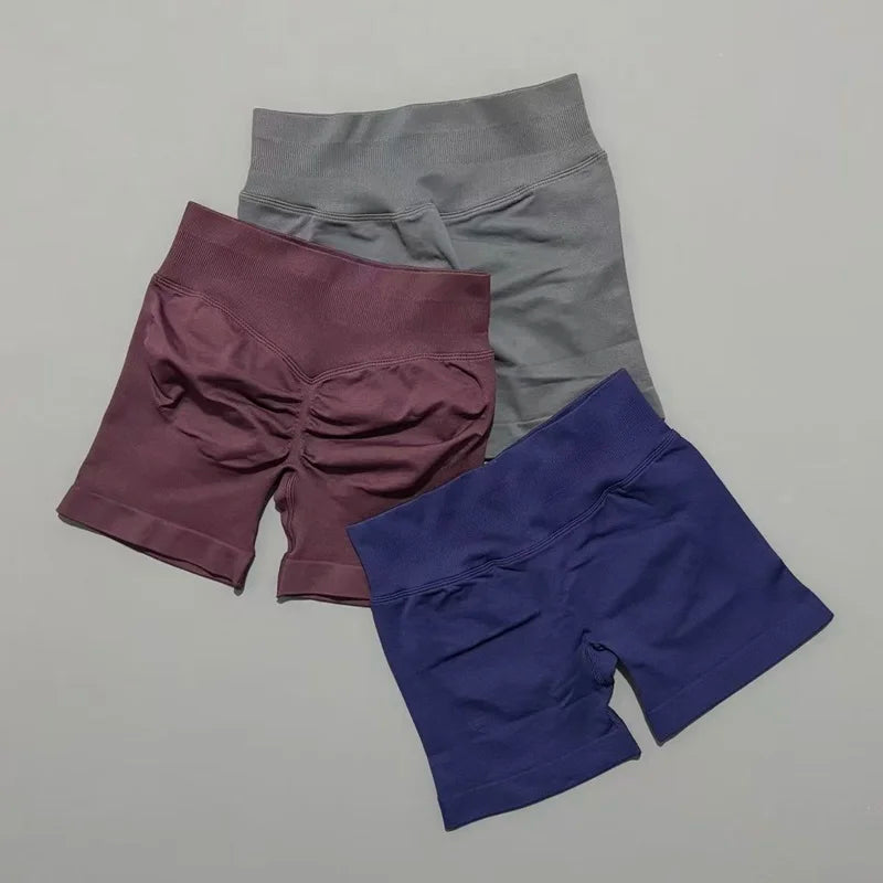 Women High Waist Yoga Shorts Seamless Butt Lift Tummy Control