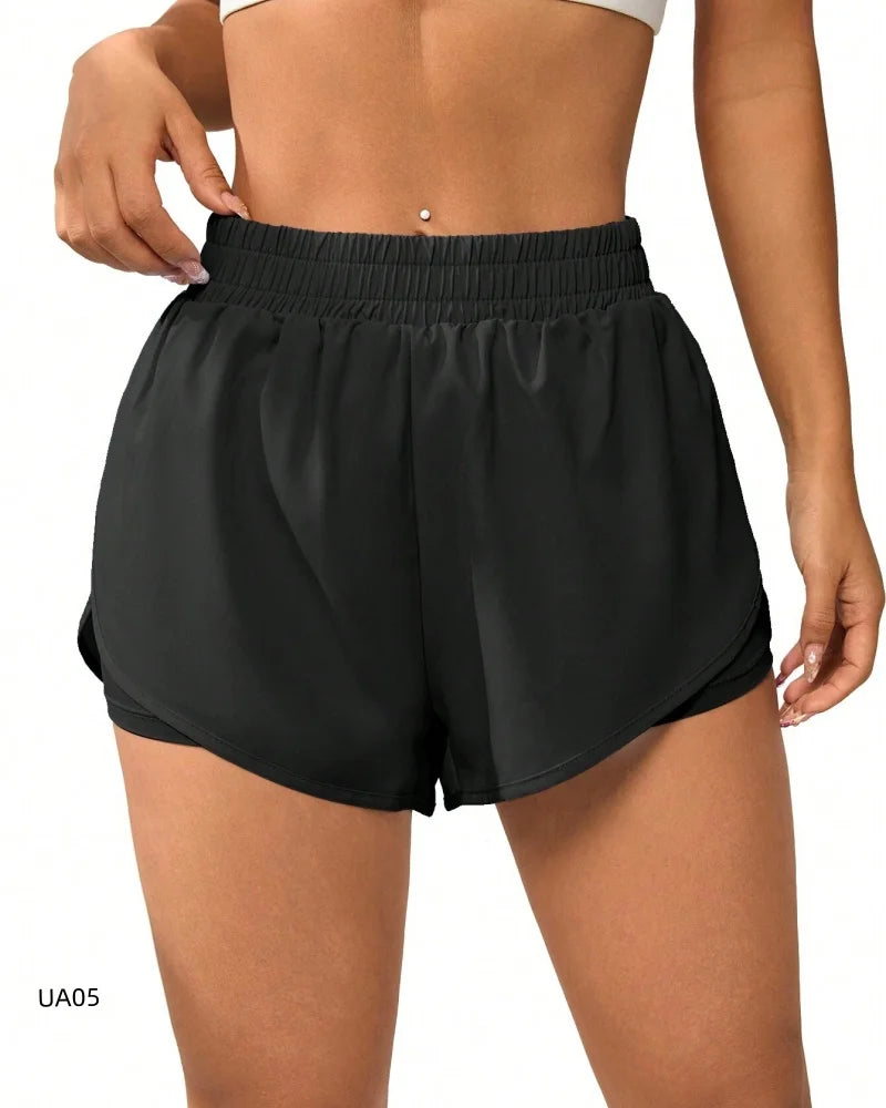 Women’s 2 in 1 Flowing Quick Dry Running Yoga Gym Shorts