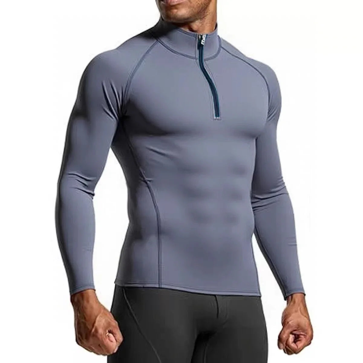 Men’s Slim Fit Long Sleeve Gym Compression Running Sports Shirt