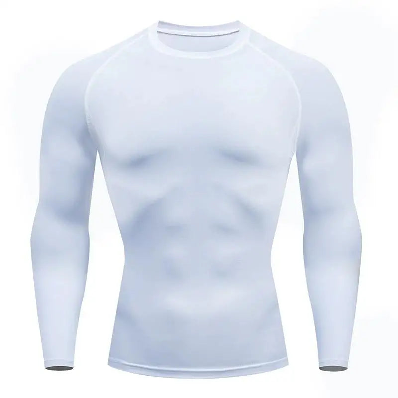 Men’s Compression Long Sleeve Running Shirt Quick Dry Gym Fitness