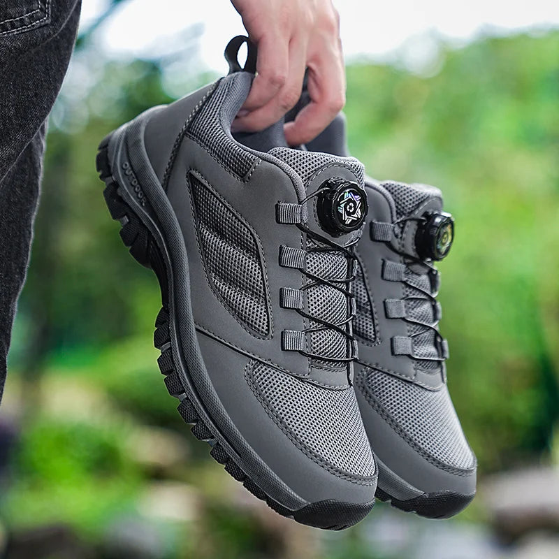 Men Outdoor Hiking Shoes Rotating Buckle Anti Slip Sports Sneakers