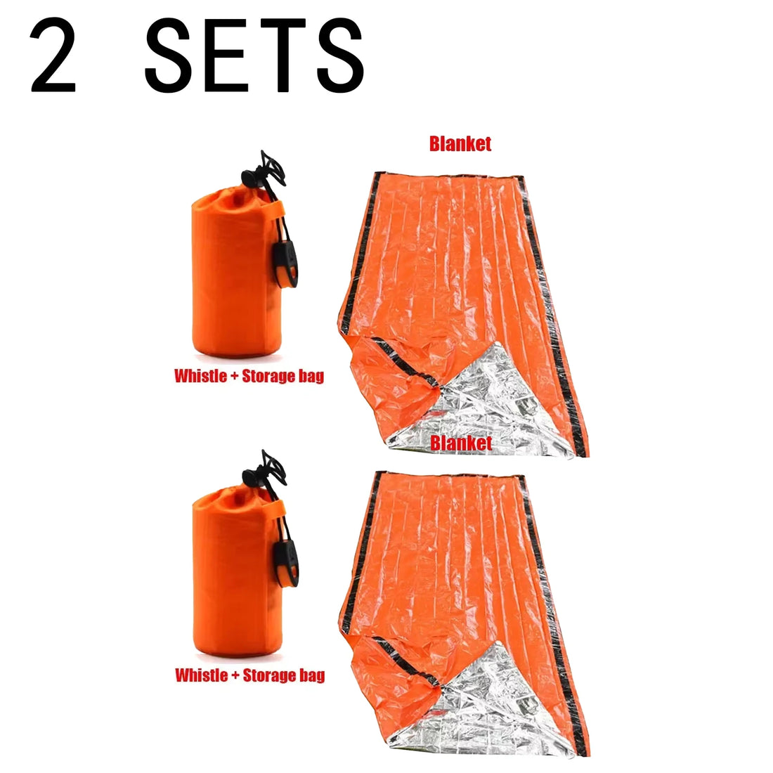 Waterproof Emergency Sleeping Bag Survival Mylar Thermal Camping Rescue Gear