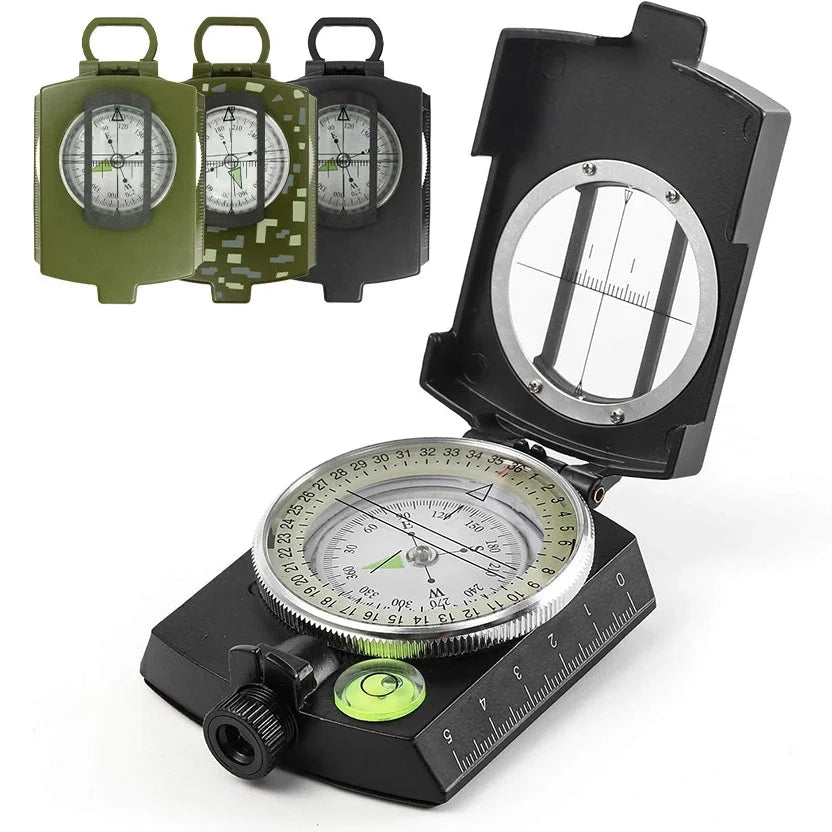 Tactical Survival Compass High Precision Metal Luminous Outdoor Navigation Tool