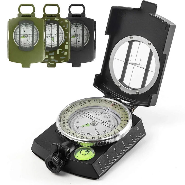 Tactical Survival Compass High Precision Metal Luminous Outdoor Navigation Tool