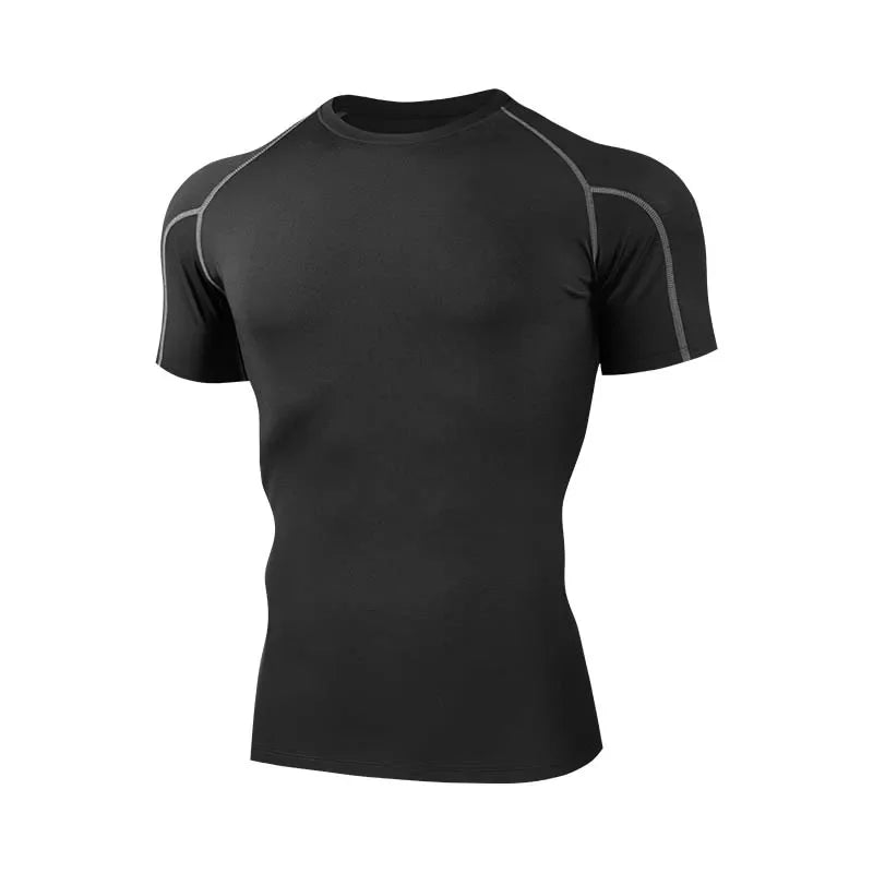 Men’s Compression Running T Shirt Quick Dry Gym Fitness Wear