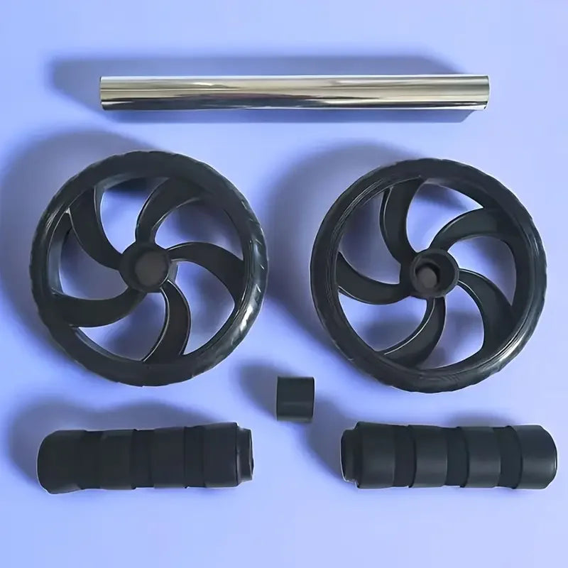 Silent Dual Wheel Ab Roller Core Strength Training Fitness Equipment