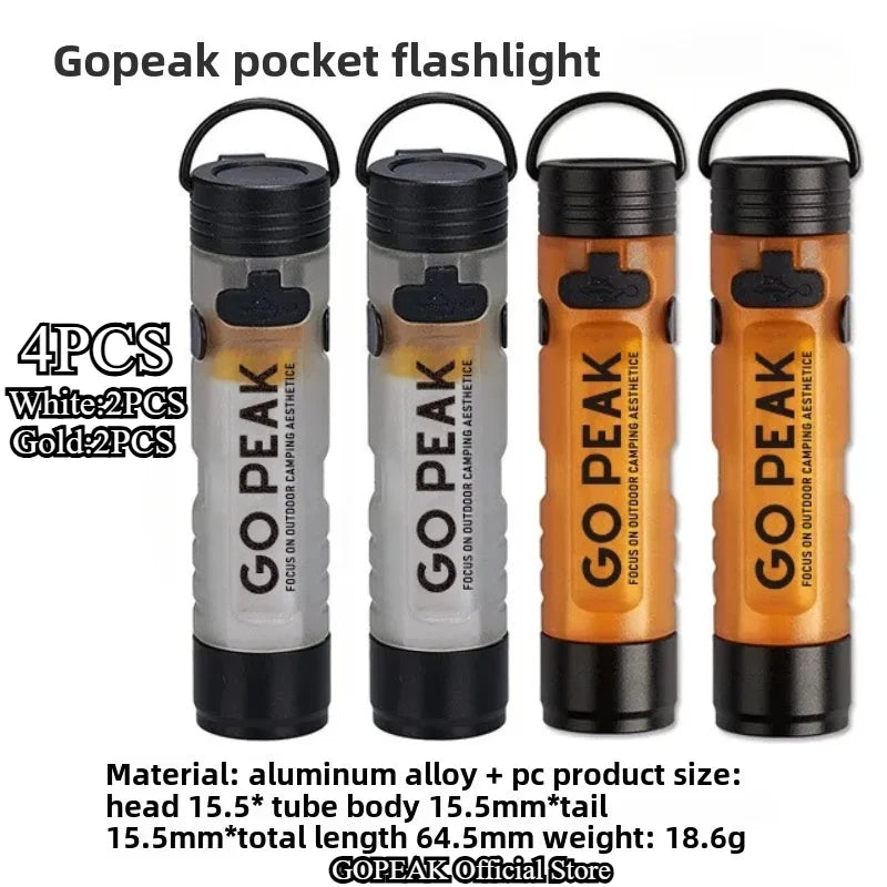 Pocket Mini LED Flashlight Key Clip Outdoor Emergency Survival Light