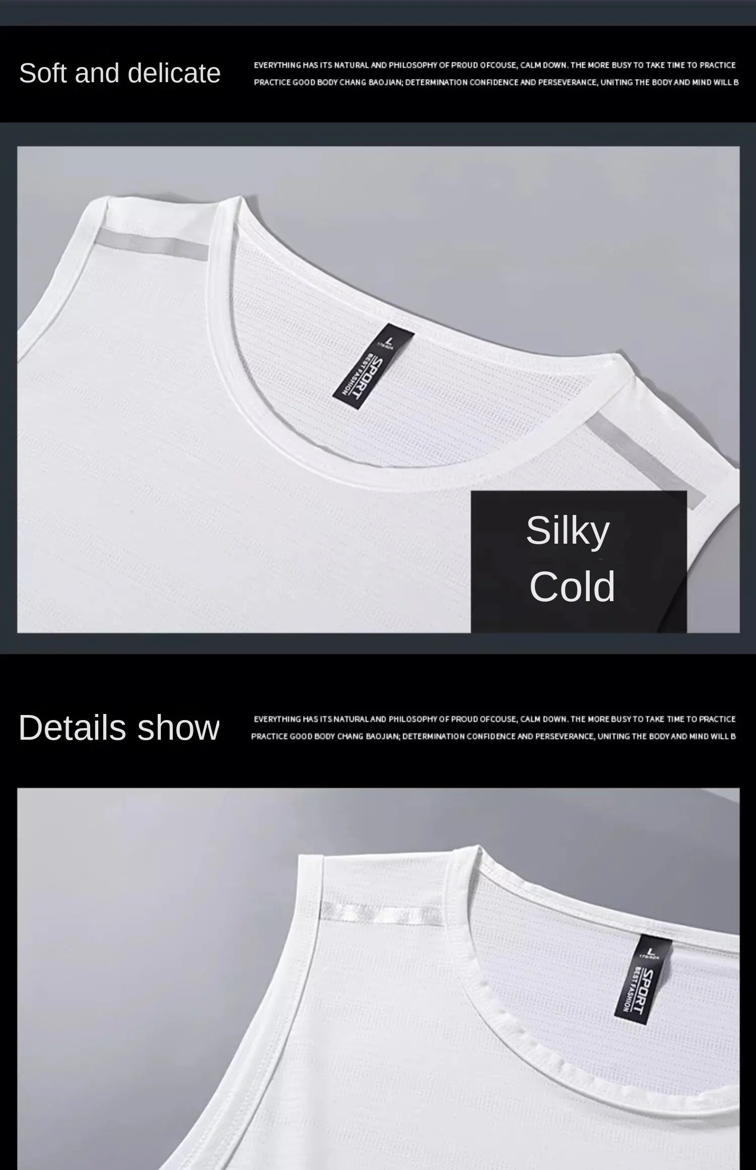 Men’s Ice Silk Sports Vest Quick Dry Sleeveless Running Top