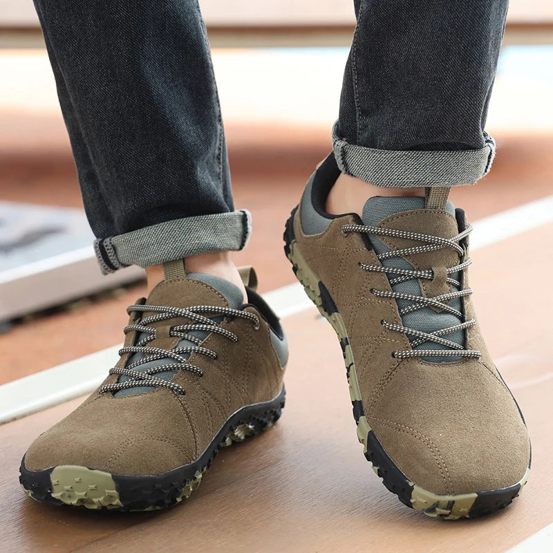 Wide Toe Barefoot Hiking Shoes Men Breathable Minimalist Walking Sneakers