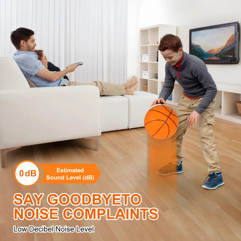 Silent Dribbling Foam Basketball Noiseless Indoor Training High Bounce Ball
