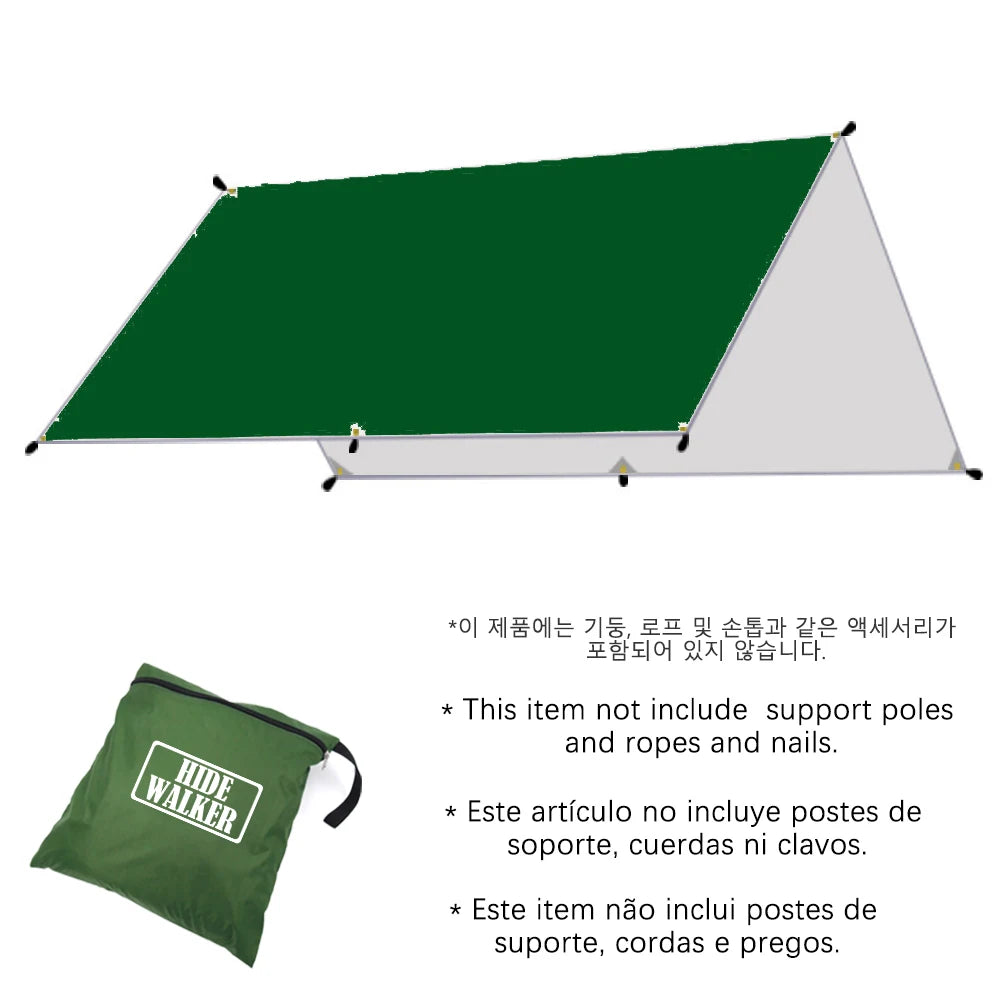 Waterproof Sunshade Tarp UV Protection Camping Awning Outdoor Shelter Canopy