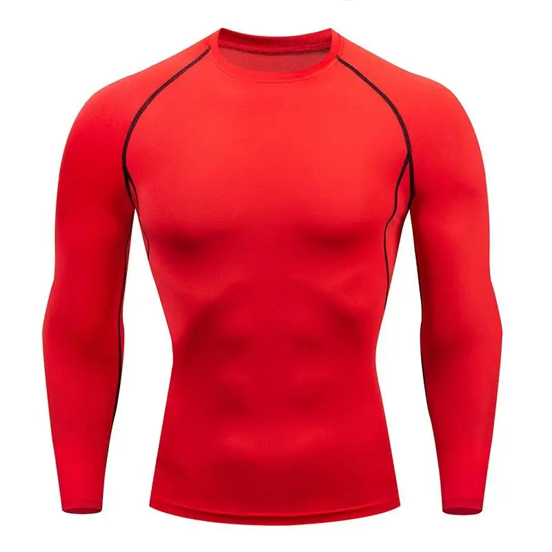 Men’s Compression Long Sleeve Running Shirt Quick Dry Gym Fitness