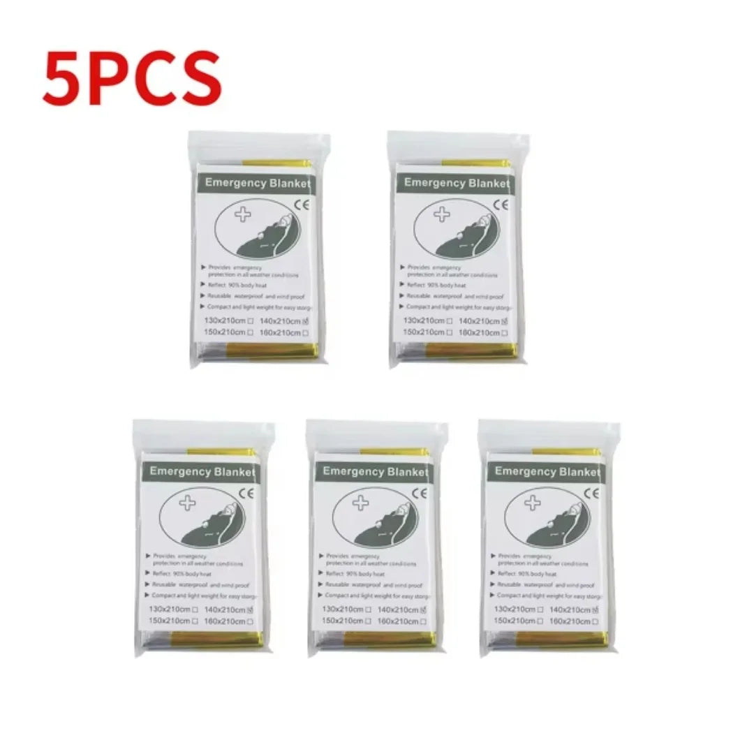 Emergency Survival Thermal Blanket Waterproof Foil First Aid Rescue Sheet