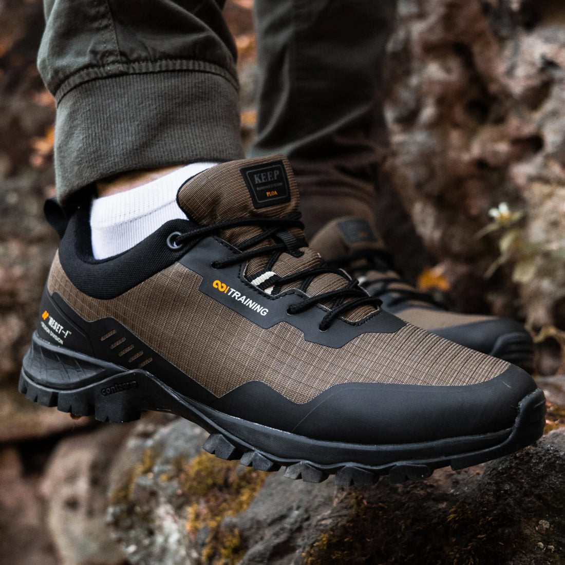 Baasploa Waterproof Hiking Shoes Men Non Slip Lightweight Outdoor Sneakers