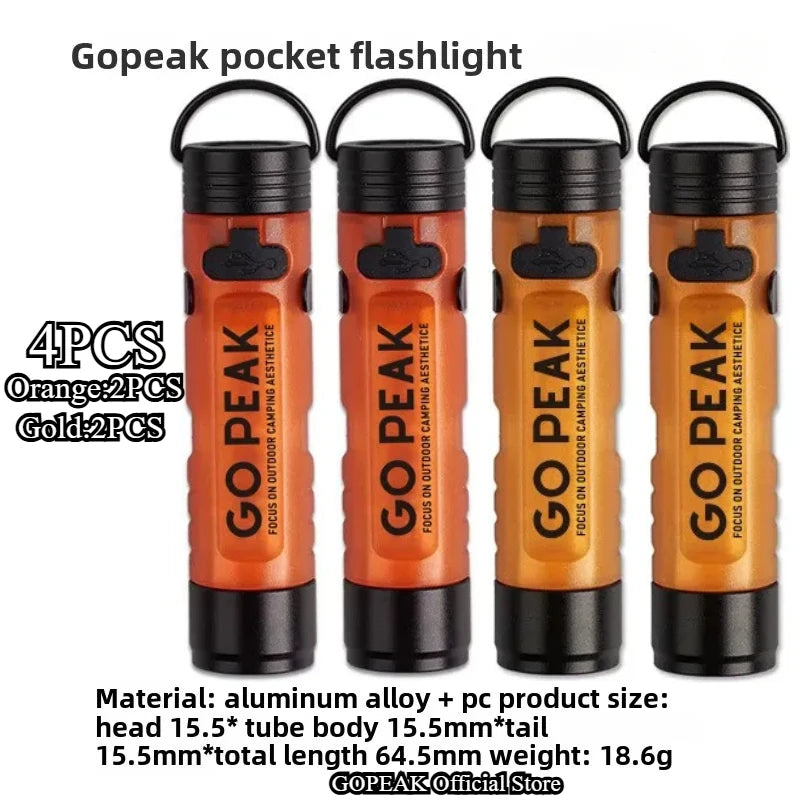 Pocket Mini LED Flashlight Key Clip Outdoor Emergency Survival Light