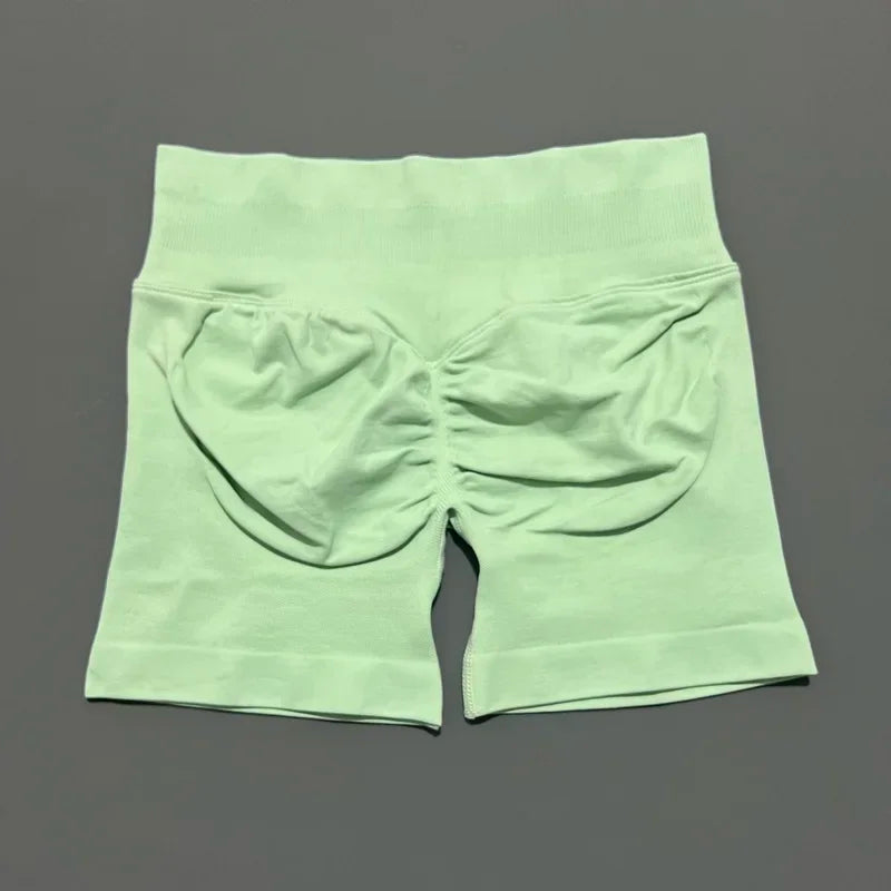 Women High Waist Yoga Shorts Seamless Butt Lift Tummy Control