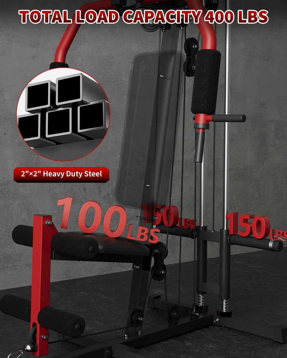 5-in-1 Home Gym Machine Full Body Strength Training Equipment