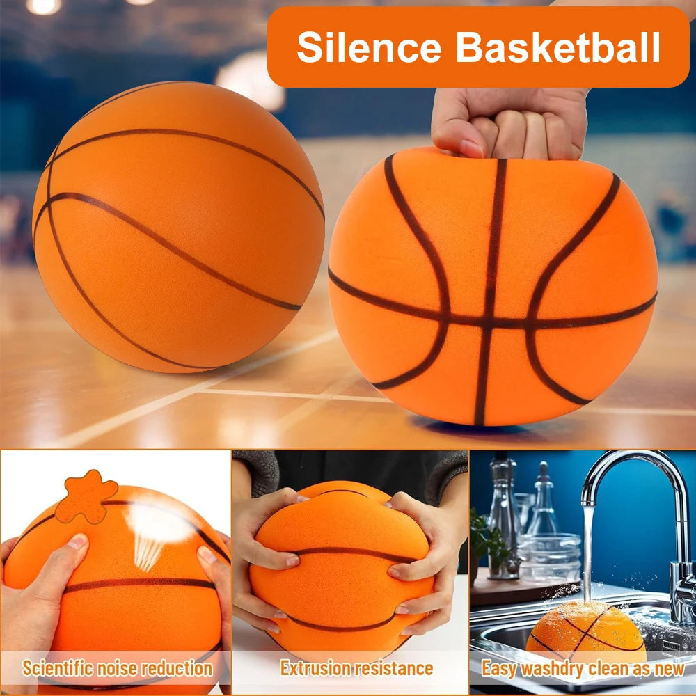 Silent Dribbling Foam Basketball Noiseless Indoor Training High Bounce Ball
