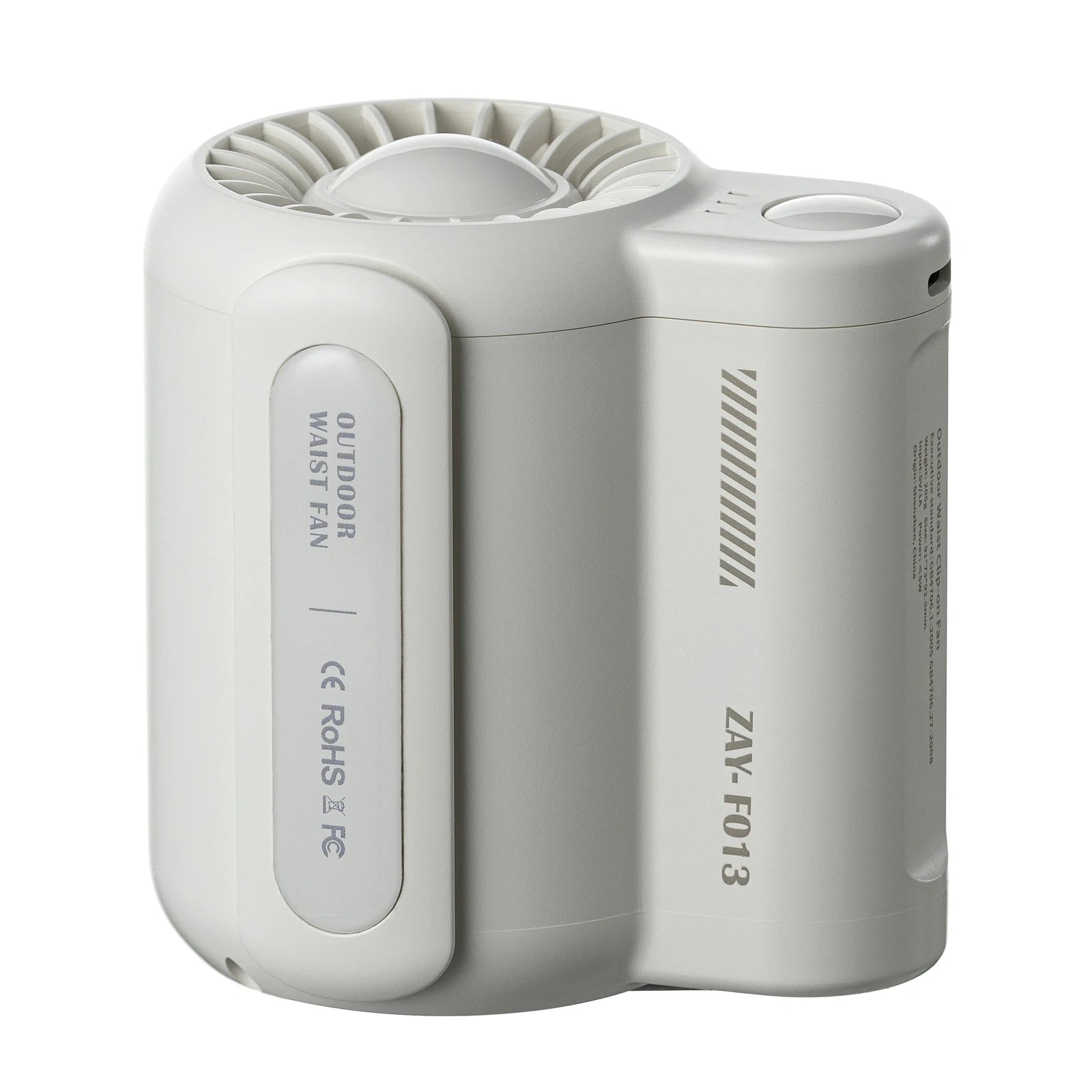 Portable Electric Fan Outdoor Camping Fan Rechargeable 3 Speeds Leafless Fan Waist-mounted Handheld Mini Electric Fan