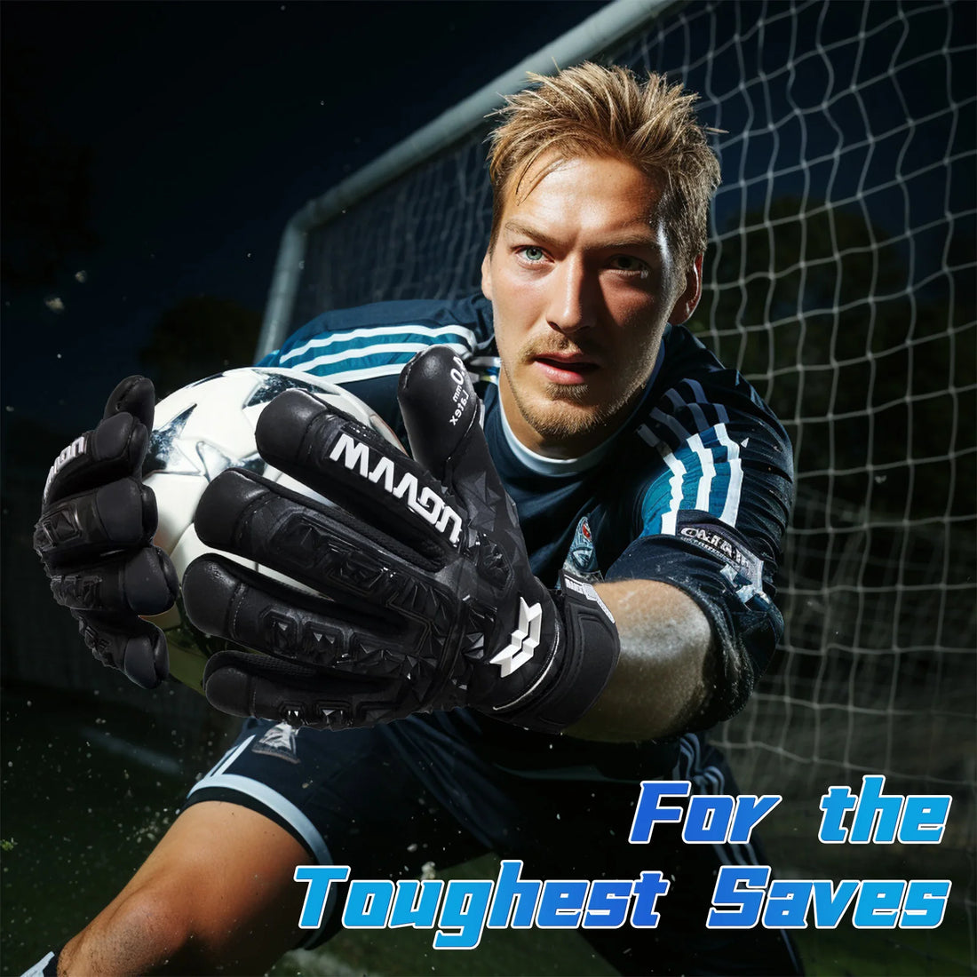 Soccer Goalkeeper Gloves with Finger Save Adults Youth High Performance