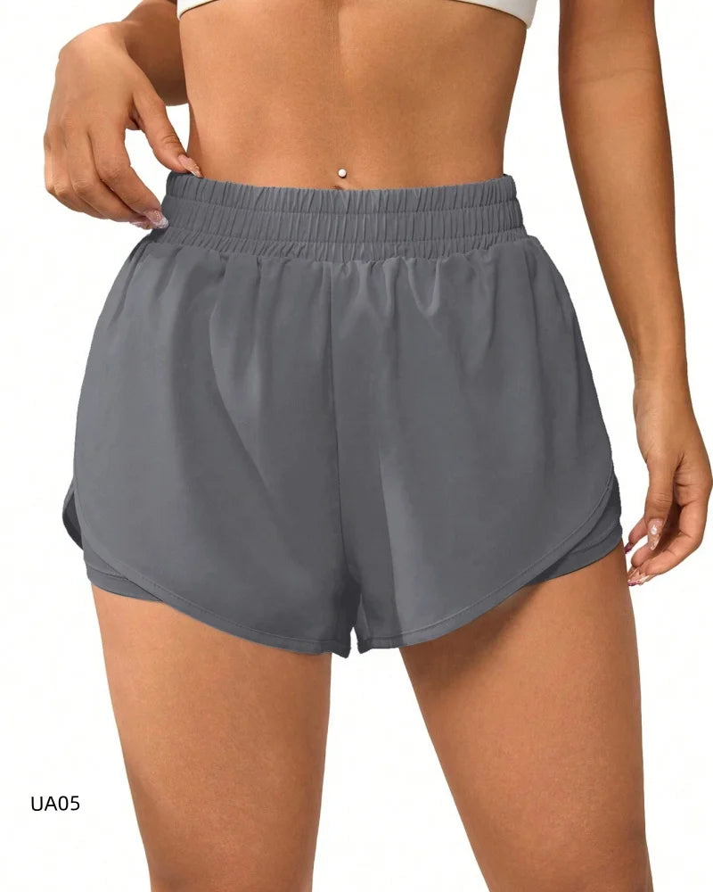 Women’s 2 in 1 Flowing Quick Dry Running Yoga Gym Shorts